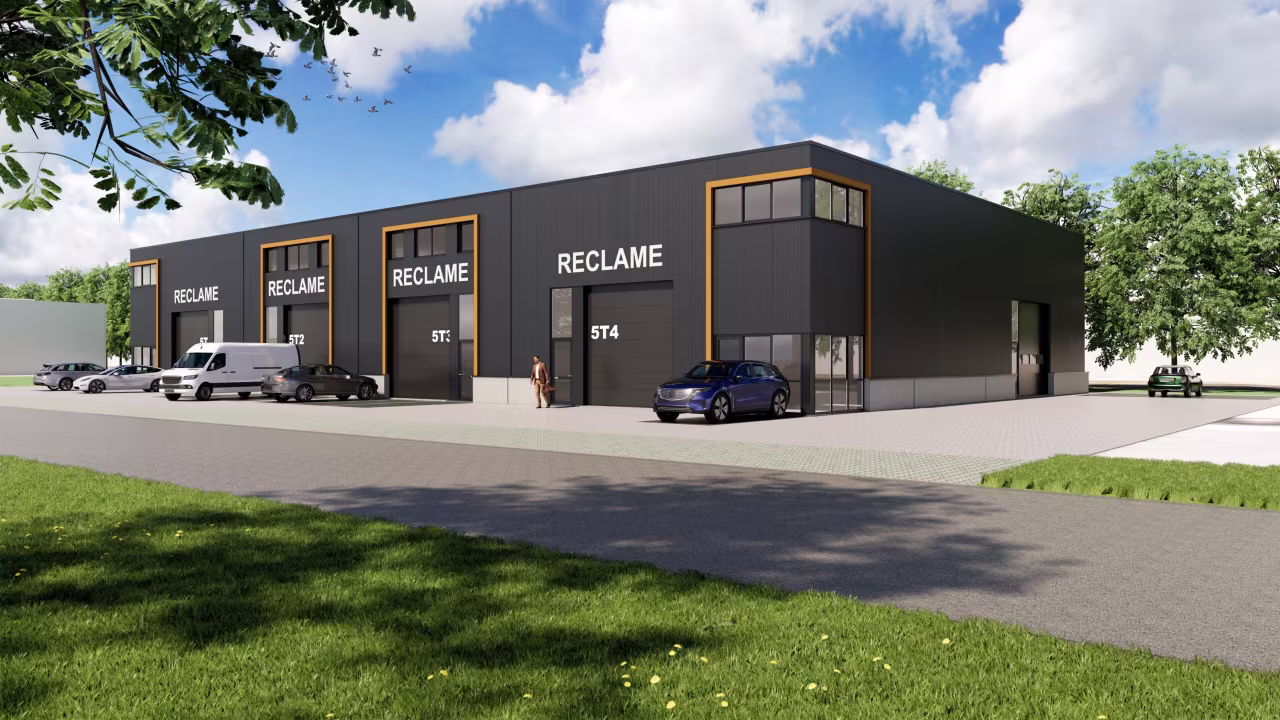 Vier nieuwe bedrijfsunits van Tools Heerlen in Nederland, gebouwd door Derdaele+