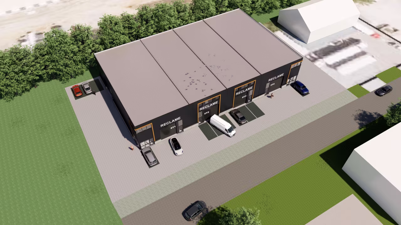 Vier nieuwe bedrijfsunits van Tools Heerlen in Nederland, gebouwd door Derdaele+