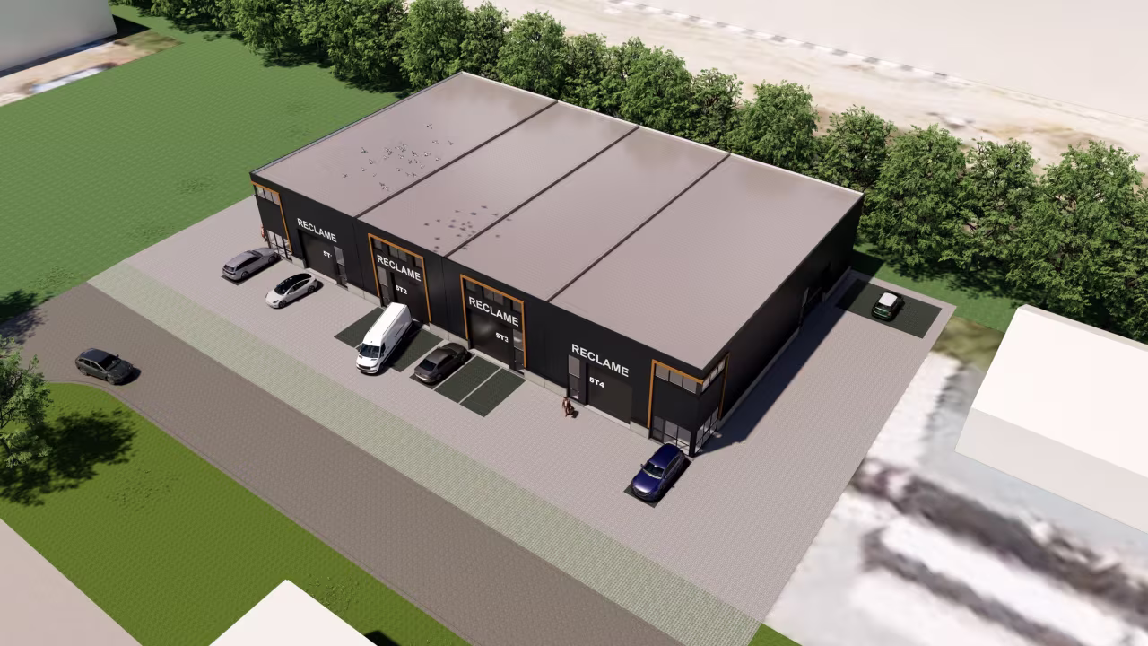 Vier nieuwe bedrijfsunits van Tools Heerlen in Nederland, gebouwd door Derdaele+